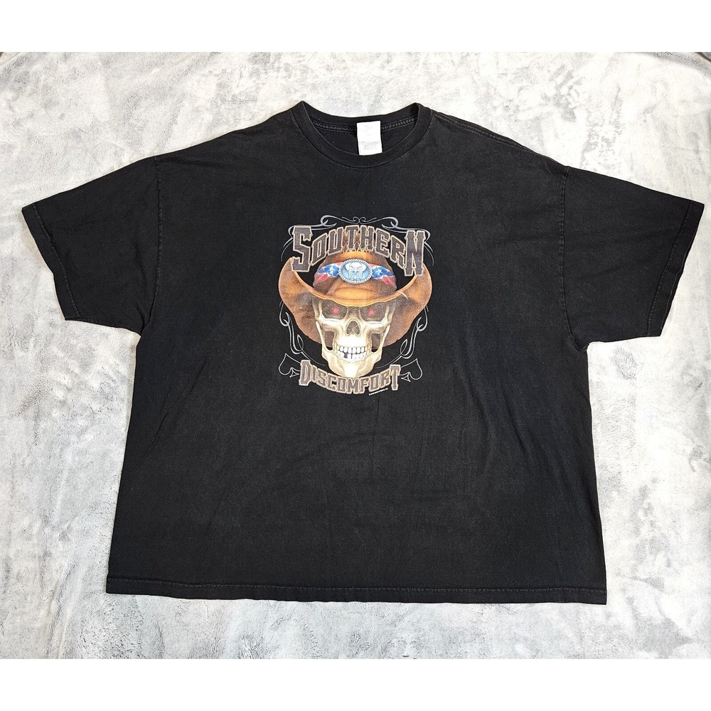 Vintage Y2K Skull T-Shirt Men's 4XL Black Graphic AAA Tag